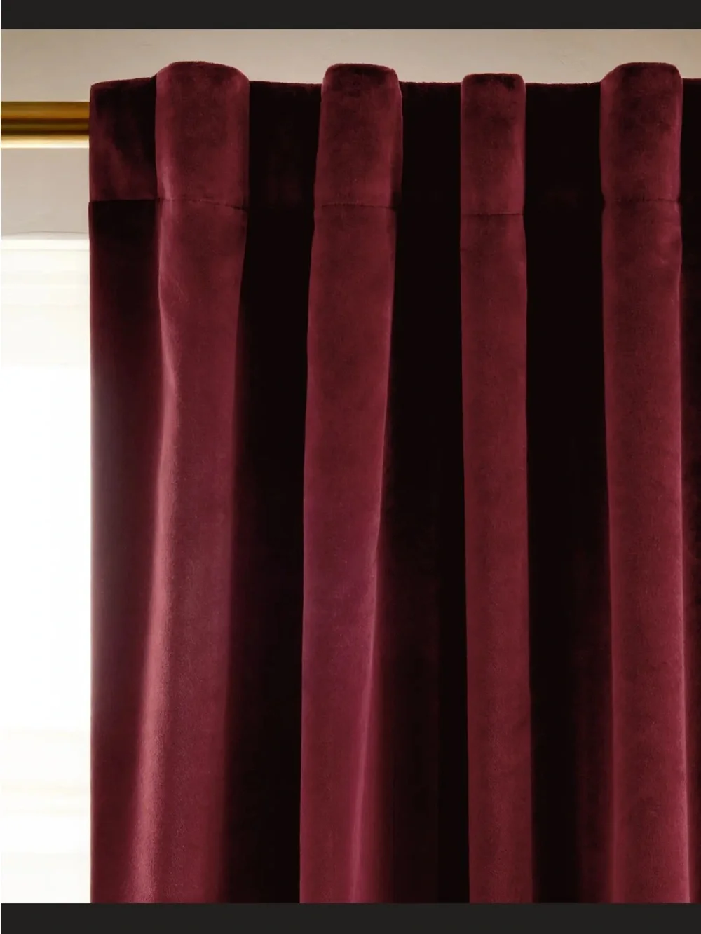Quince Velvet Blackout Curtain Set - Two Panels - Color is Bordeaux